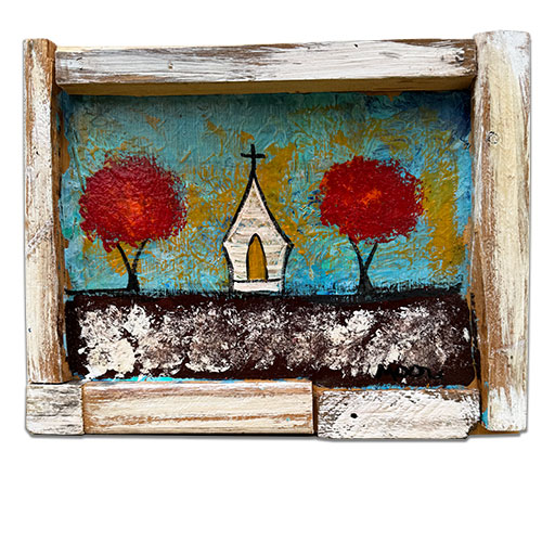 Billy Moore 14x10 Country Church WP3997